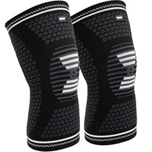 TKWC Knee Brace Compression Sleeve for Men Women, Knee Support for running, weightlifting, BasketBall , Knee Pads for Meniscus Tear, ACL, Arthritis and Knee Pain Relief (Medium)