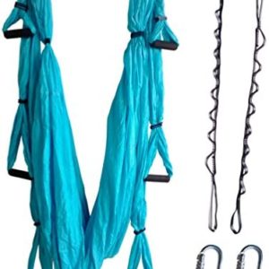 wellsem Flying Aerial Yoga Hammock Yoga Inversion Sling Trapeze for Body Building Workout Fitness with Daisy Chain&carabiners(5 Colors Choice)