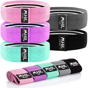 MhIL 5 Resistance Bands Set - Booty Bands for Women and Men, Best Exercise Bands, Workout Bands for Working Out Legs, Butt, Glute- Stretch Gym Fitness Bands, Workout Equipment , Workout Sets for Women