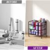 Yoga Mat Storage Rack, Home Gym Storage Rack Yoga Mat Holder, VOPEAK Workout Storage for Yoga Mat, Foam Roller, Gym Organizer Gym Equipment Storage for Home Exercise and Fitness Gear (Metal) - Image 7