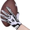 Football Gloves Ultra-Stick Sports Receiver Gloves, Breathable and Non-Slip Silicone Grip Glove, Enhanced Performance White/Red Football Gloves for Youth & Adult(1 Pair) - Image 4