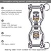 Dolibest SUS304 Silent Bearing Swing Swivel, Tire Swing Swivel with 2 Removeable Buckle for Web Tree Swing, Aerial Dance, Swing Yoga Swing Sets, 770LB Capacity - Image 2