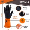 Chemical Resistant Gloves for Heavy-duty Utility - 2 Pairs Thick Long Rubber Protective Gloves - Image 4