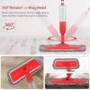 Bellababy Spray Mop and Glass Wiper,Microfiber Mop with 3 Reusable Pads Can Spray Upward,360 Degree Rotatable Mop Head Suitable for Hardwood, Marble, Tile(Red) - Image 3