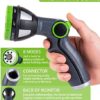 Garden Hose Nozzle Sprayer Thumb Control High Pressure Pistol Grip Easy Water Control- Hose Spray Nozzle Best for Watering Plants Cleaning & Car Wash/Features 10 Spray Nozzle - Image 3