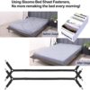Siaomo Bed Sheet Holder Straps - Adjustable Crisscross Sheet Clips Elastic Band Fitted Bed Sheet Fasten Suspenders Grippers,2Pcs/Set Black - Image 2