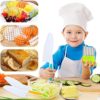 4 Pcs Kids Knife Set, Kids Safe Cooking Knives, Nylon Kids Kitchen Knife with Crinkle Cutter, Serrated Edges Plastic Toddler Knife Kids Knives for Real Cooking & Cutting Fruit, Bread, Lettuce - Image 5