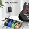 Donner DPA-1 Guitar Pedal Power Supply Adapter 9V DC 1A Tip Negative 5 Way Daisy Chain Cables for Guitar Effect Pedal - Image 7