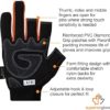 Superior Glove Leather Half Finger Framers Gloves - 1 Pair of Extra Large Black and Orange Work Gloves – MXFE - Image 3