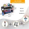 Omreid Home Gym Storage Rack,Yoga Mat Storage,Ball Storage,Dumbbell Rack,Weight Rack for Dumbbells, Kettlebells,Yoga Mat and Small Yoga Balls, All in One Workout Storage with Wheels and Hooks,Easy Assemble - Image 7