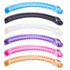 RC ROCHE ORNAMENT 6 Pcs Womens Thin Banana Ponytail Maker Holder Cute Secure Grip Hair No Slip Girls Ladies Beauty Fashion Accessory Clamp Clasp Clip, Medium Transparent Multicolor - Image 3