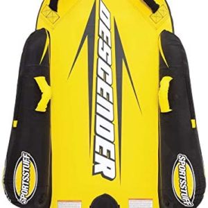 Sportsstuff Descender Kids Inflatable Snow Tube/Sled with Ultra Durable Nylon Cover , Black