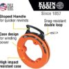 Klein Tools 56331 Fish Tape, Steel Wire Puller with Double Loop Tip, Optimized Housing and Handle, 1/8-Inch x 50-Foot - Image 2