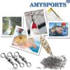 AMYSPORTS High Strength Fishing Swivels Barrel Solid Ring Barrel Fishing Swivel Rolling Fishing Tackle Line Connector Saltwater Freshwater Stainless Steel Accessories - Image 7