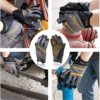 HANDLANDY Work Gloves with Grip for Men & Women, Mechanic Working Gloves Touchscreen, Flexible & Breathable Thin Work Gloves - Image 5