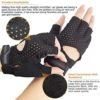 Hopedas Workout Gloves Weight Lifting Gloves Palm Support Protection for Men Women, Exercise Gloves Sports for Training, Fitness, Gym, Black - Image 4