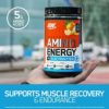 Optimum Nutrition Amino Energy Plus Electrolytes Energy Drink Powder, Caffeine for Pre-Workout Energy, Amino Acids / BCAAs for Post-Workout Recovery, Watermelon Splash, 30 Servings- Packaging May Vary - Image 4