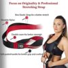 Stretch Strap for Hamstring with Loops.Hamstring Strech Strap for Exercise. Yoga Stretching Strap for Stretch. Set Yoga Ring Strap and Accupresure Massage Rings for Fingers included - Image 4