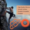 OVERNEWS Hand Strengthener, Finger Grip Exerciser, Therapy Rings for Strength Wrist Trainer (Orange) - Image 3