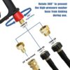 janz 5650 PSI High Pressure Washer Gun with 7 Spray Nozzle Tips and 2 Hose Adapters,3/8" Swivel QC Plug,Ideal for Gas/Electric Power Washer - Image 3