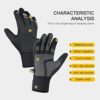TEMEI Winter Warm Gloves Men Women, Touch Screen Waterproof Windproof Glove Non-Slip Grips for Running Hiking Driving Cycling - Image 7
