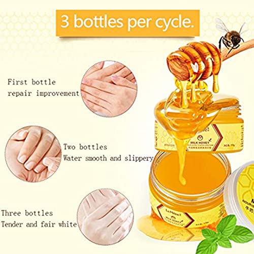 Lamilee Hand Mask Milk Honey Peel Off Hand Wax Moisturizing Hydrating Nourishing Exfoliating Hand Film Hands Care paraffin110g - Image 6