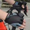 SPARKFIT Half Finger Cycling Gloves for Road Bikes and Mounting Biking, Bicycle Gloves Mountain Bike Gloves Non-Slip Shock Absorbent Palm Grip, Lightweight Lycra Moisture Wicking, Snug Compression - Image 2