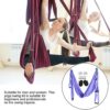 Generici Aerial Yoga Swing Set, 1.4‑1.5m / 4.6‑4.9ft, Yoga Hammock Trapeze Swing with Fixed Disk and Storage Bag, Trapeze Yoga Kit, Flying Yoga Inversion Tool for Indoor Home Fitness(Purple) - Image 4