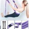 Xiaokeis Aerial Yoga Swing Set, Yoga Hammock Trapeze Swing, Flying Yoga Inversion Tool, Antigravity Ceiling Hanging Yoga Sling for Indoor Outdoor Inversion Therapy (Purple) - Image 4