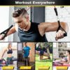 WSAKOUE Resistance Bands Set, Exercise Bands, Workout Bands for Men & Women, 5 Level Fitness Bands, Handles Door Anchor Ankle Straps and Carry Bag for Home Outdoor Workouts - Image 6
