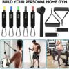Resistance Bands Set 17pcs, Resistance Band, Exercise Bands Fitness Workout with Wide Handles, Door Anchor, Steel Clasp, Carry Bag, Ankle Straps for Home Gym Outdoor Travel - Image 4