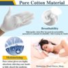 24 Pcs White Cotton Gloves for Dry Hands Moisturizing Gloves Overnight Eczema Gloves Kids Sleep Gloves for Women Cosmetic Jewelry Silver Moisturizing Coin Inspection Gloves - Image 3
