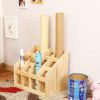 YLLFF Large Capacity Yoga Mat Storage Rack Floor Stand, 12 Compartment Wooden Yoga Mat Holder Carpets Organizer for Home, Gym, Easy to Install - Image 2