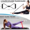 Resistance Bands Set 17pcs, Resistance Band, Exercise Bands Fitness Workout with Wide Handles, Door Anchor, Steel Clasp, Carry Bag, Ankle Straps for Home Gym Outdoor Travel - Image 3