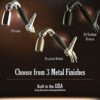 High Sierra's Solid Metal Handheld Shower Head Kit with Slip-Free Grip. Includes All Metal Handheld Shower Head, Trickle Valve, Hose with Silicone Inner Tube, and Holder. Low Flow 1.8 GPM. Chrome - Image 5