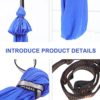 Aerial Yoga Hammock Ceiling Mount: Yoga Swing Elastic Stretch Nylon Swing with Strap Carabiners for Antigravity Yoga Indoor Pilates Inversion Exercises for Kids Blue - Image 9
