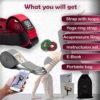 Stretch Strap for Hamstring with Loops.Hamstring Strech Strap for Exercise. Yoga Stretching Strap for Stretch. Set Yoga Ring Strap and Accupresure Massage Rings for Fingers included - Image 3