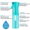 Empty Spray bottles, LERPOLOR Continuous Spray Bottle for Hair Styling, Spray Water Bottle Fine Mist Refillable, Skin Care, Showering Pets, Plants, travel, Ironing and Cleaning 6.8 Ounce (T-Blue) - Image 4