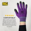 Advanced Gloves – NiTex P-200 Nylon Nitrile Gloves, Breathable Nitrile Foam Coated Utility Gloves for Insulated Grip, Purple, 3-Pair, Medium - Image 7