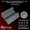 FRICTIONWORKS Vise Jaws. 4" Made in USA Professional Grade Magnetic Soft Jaw Pads for Metal Bench Vise. Med Firm Non-Scratch Polymer. N48 Magnets. - Image 5