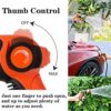 Garden Hose Nozzle Spray Nozzle,10 Hose Metal Duty Watering Patterns Thumb Control On Off Valve, High Pressure Nozzle Sprayer for Watering Plants, Car Wash,Cleaning,Showering Pets - Image 3