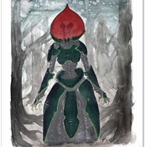 Flatwoods Monster Watercolor Style Fine Art Paper, Laminated, or Framed. Multiple Sizes for Home, Office, or School. West Virginia Folk Art