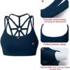 YIANNA Sports Bras for Women Cross Back Padded Sports Bra Medium Support Workout Running Yoga Bra - Image 5