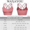 WANAYOU Women Strappy Sports Bra for Women,Cross Back Sports Bra Padded Yoga Bra 3 Pack Medium Support Workout Bra - Image 5