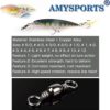 AMYSPORTS High Strength Fishing Swivels Barrel Solid Ring Barrel Fishing Swivel Rolling Fishing Tackle Line Connector Saltwater Freshwater Stainless Steel Accessories - Image 2