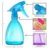 Spray Bottles - Set of 3 Small Empty Plastic Spray Bottles For Hair, Plants, Cats. 12 Oz Vibrant Color Water Squirt Bottles - Image 2