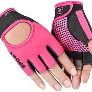Biking Gloves Kids Boys Girls Cycling Exercise Gloves Half Finger Fingerless Gloves Child Motor Bike Riding Anti-Slip Weight Lifting Bike Workout Climbing Bicycle Gloves Gym Skate Gloves