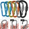 Zalava 6pcs 2”D-Clip Durable Locking Carabiner Keychain Clip,Keychain Clip Hook - Image 8