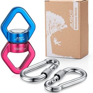 AusKit Swing Swivel, 30 KN Safest Rotational Device Hanging Accessory for Web Tree Swing, Therapy Swing, Aerial Dance, Swing Spinner Hanger, Rock Climbing, Hanging Hammocks