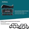 steelway Grip Strength Trainer, Forearm Workout Equipment Kit(6 Pack), Counting Forearm Wrist Hand Gripper Trainer with Adjustable Resistance, Finger Exerciser, Finger Stretcher, Grip Ring & Stress Relief Grip Ball for Hand Exercising, Muscle Builder, Pain Relief - Image 3